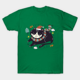 Meowy Christmas Cat T-Shirt